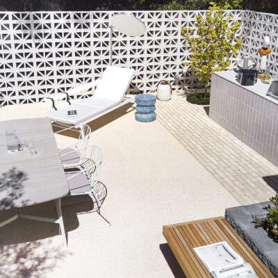 Breeze Blocks Outdoor Feature Wall - Wedge Breeze Blocks - Porcelain 390 x 190 Blocks