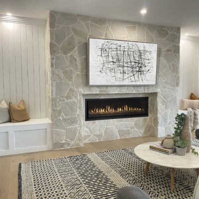 Arctic Stone Cladding | Travertine | Fireplace