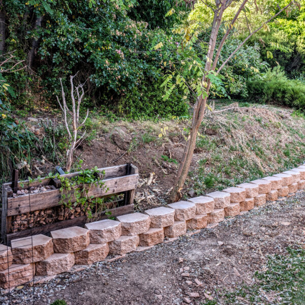 Garden Stone block retaining walls