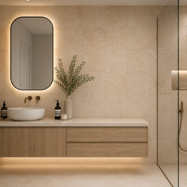Travertine Tile 300x300 Bathroom Wall Tile Classic Cream